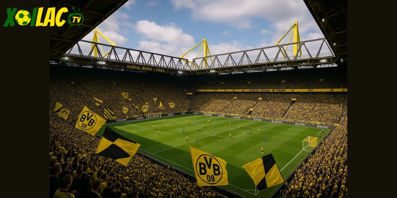 Sân nhà Signal Iduna Park – lợi thế lớn của Dortmund.